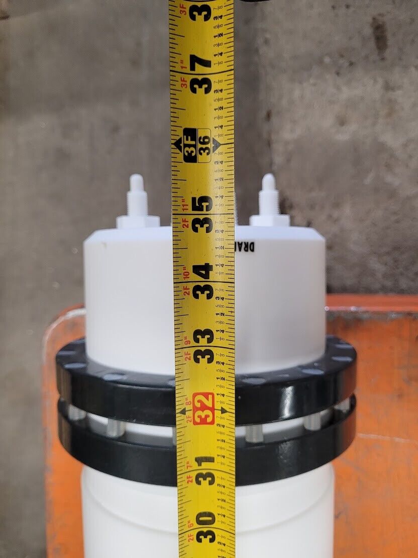 Process Technology Fluoropolymer In-Line Chemical Heater 3000W 3Kw 208V 1Ph