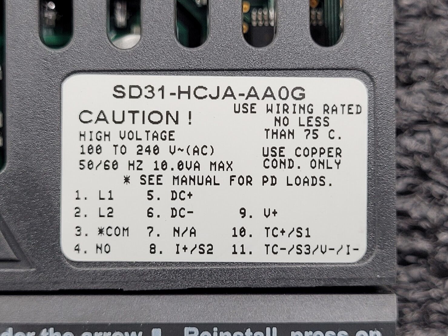 WATLOW SD31-HCJA-AA0G Temperature PID Control Module 1/32 DIN 100-240VAC