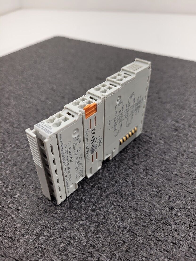 Beckhoff KL3404 4x Analog Input Module +/- 10V min. 130 kOhm, 12 bit, DIN Rail