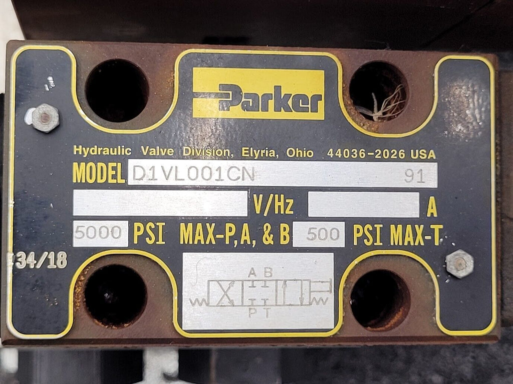 PARKER Hydraulic Proportional ISO Valve D1FHE80HCNEK0030X6114 12VDC + Override