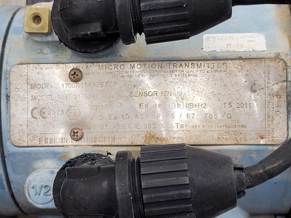Micro Motion Mass Flow Coriolis Meter Sensor RO50S113NQBZEZZZZ +Transmitter 1/2"