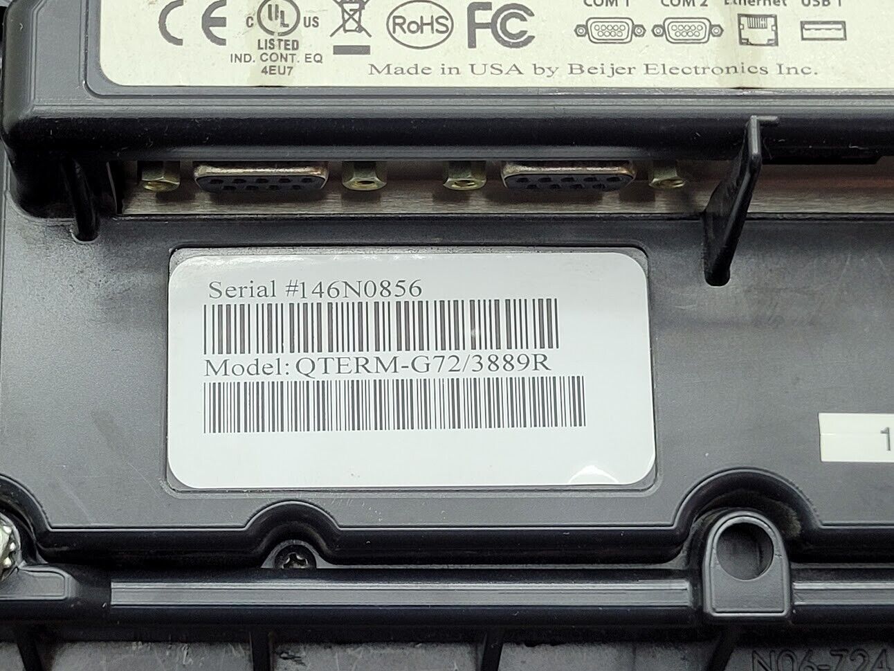 Beijer Electronics QSI QTERM-G72/3889R LCD Widescreen Graphic Touchscreen HMI C