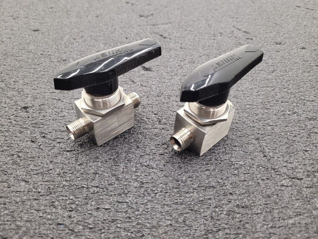 Lot of 2x Whitey SS-44S6 Stainless Steel 1/4 turn Ball Shutoff Valve 2500PSI