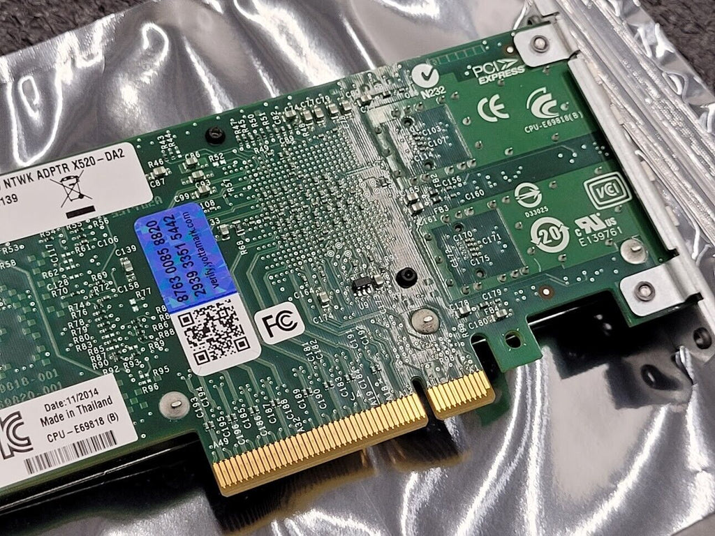 Intel X520-DA2 Dual Port SFP+ 10GbE NIC Adapter Custom Tang PCI