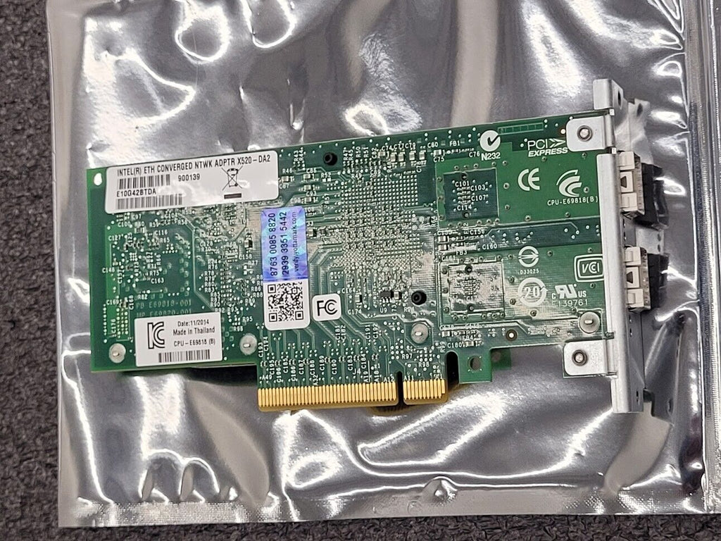 Intel X520-DA2 Dual Port SFP+ 10GbE NIC Adapter Custom Tang PCI