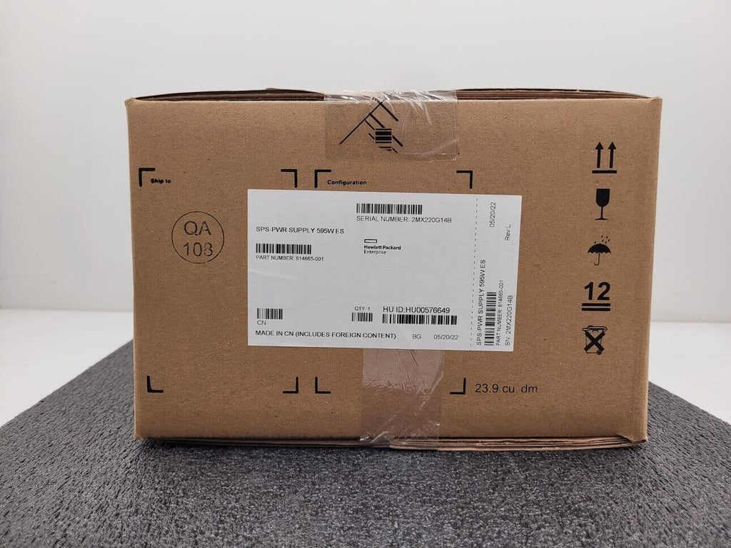 HP 814665-001 SPS-PWR 595W ES MSA 20x0 Power Supply PSU Recent Date Code Sealed