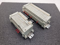 2x SMC Valve Block Solenoid Manifold LOT VQ1200-5 VQ1100-5 24VDC 30 Valves Total