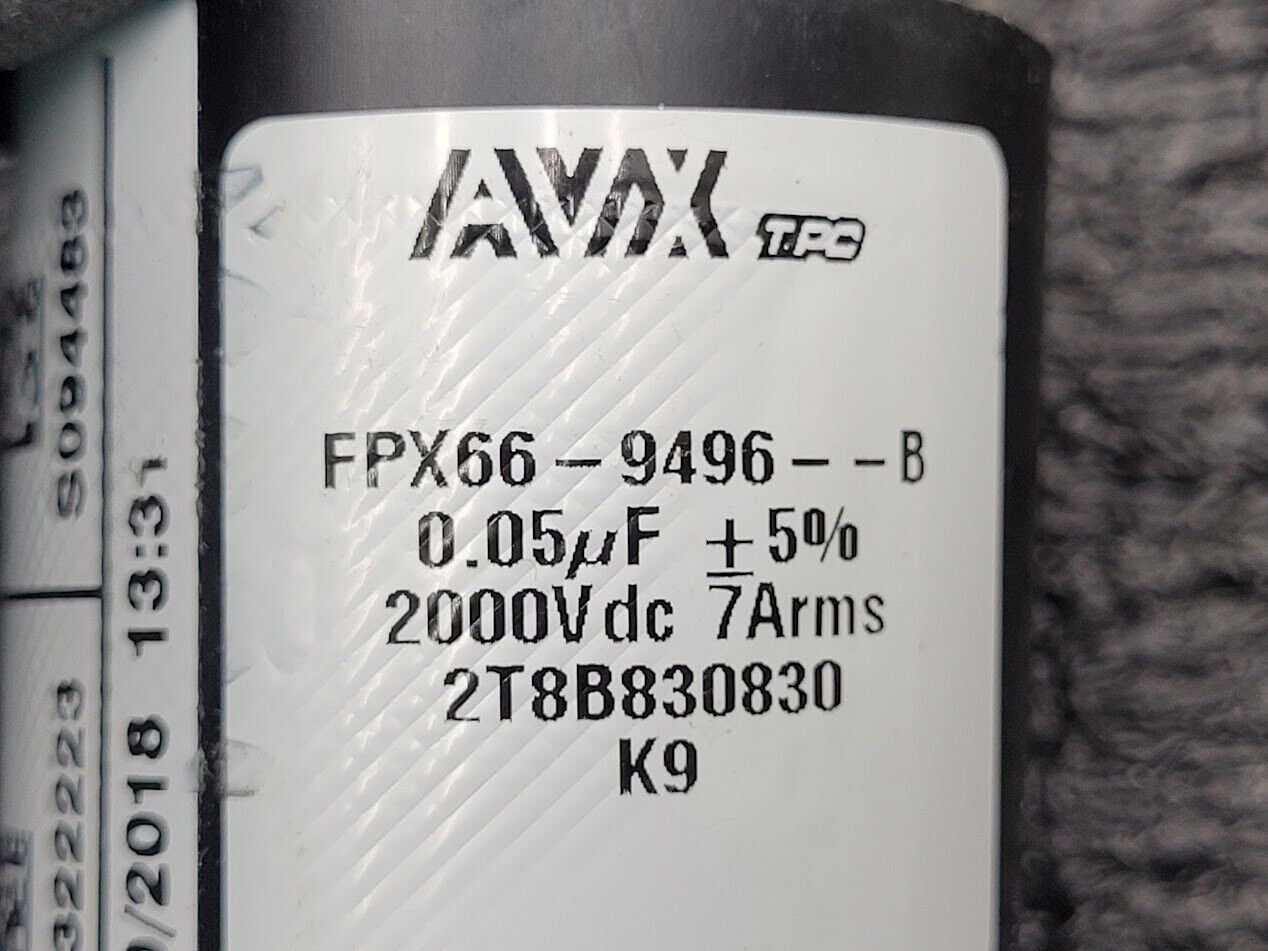 Lot of 7 AVX High Voltage Power Capacitors FPX66-9496--B 2000VDC 0.05 uF