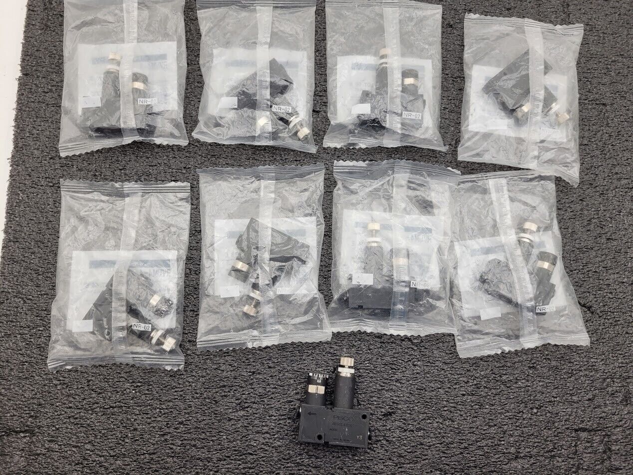 Lot of 9x Pisco RVUM4-4  Inline Pressure Regulator Reducing Valve w/ Gauge