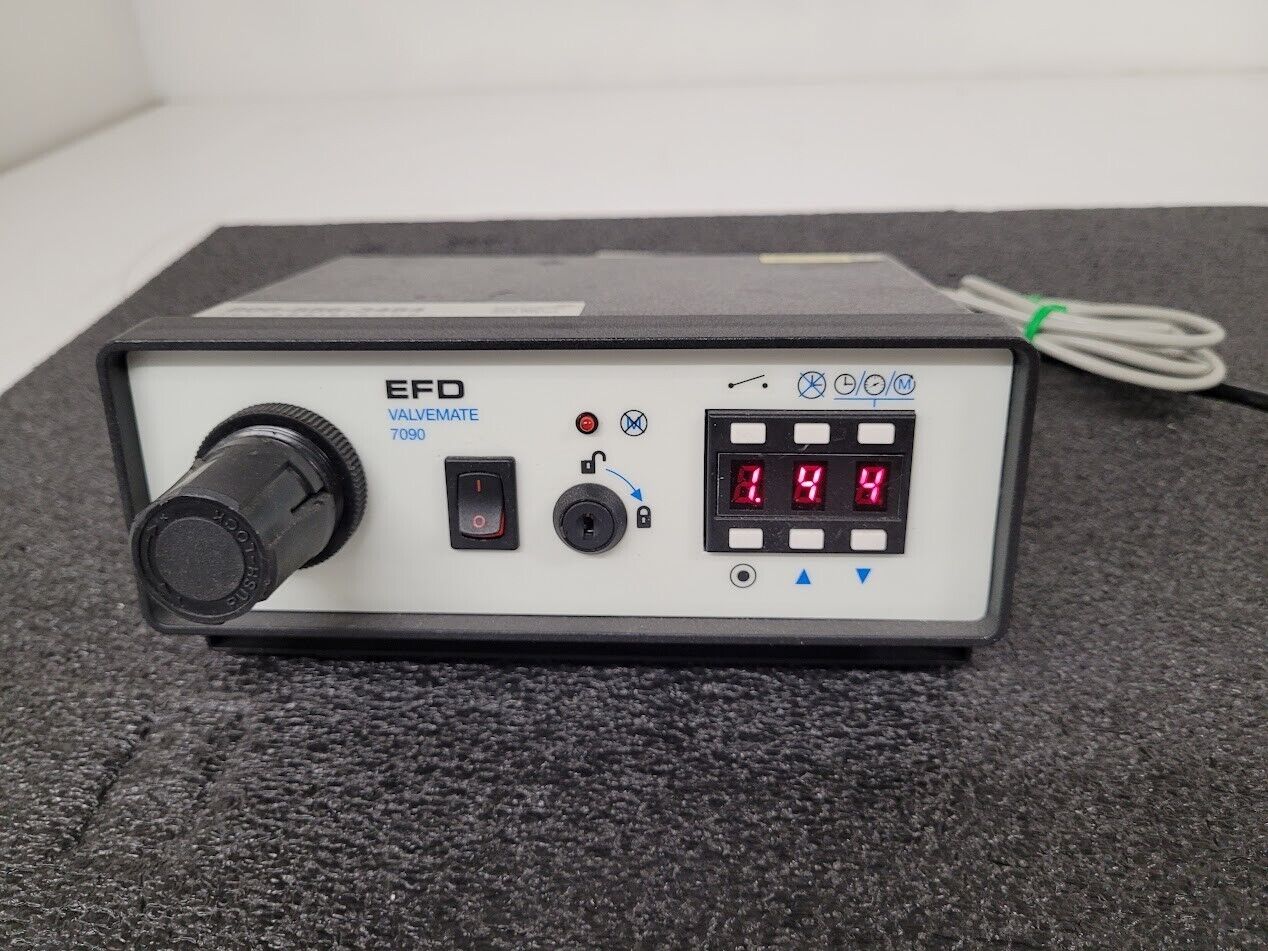 Nordson EFD ValveMate 7090 Dispense System w/ 790 Head 8TPI Auger SS 32:1 250RPM