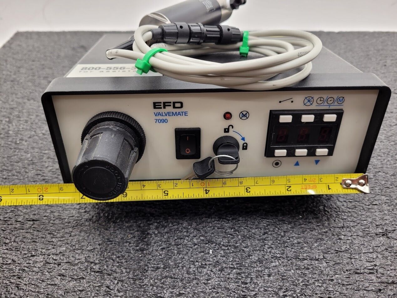 Nordson EFD ValveMate 7090 Dispense System w/ 790 Head 8TPI Auger SS 32:1 250RPM