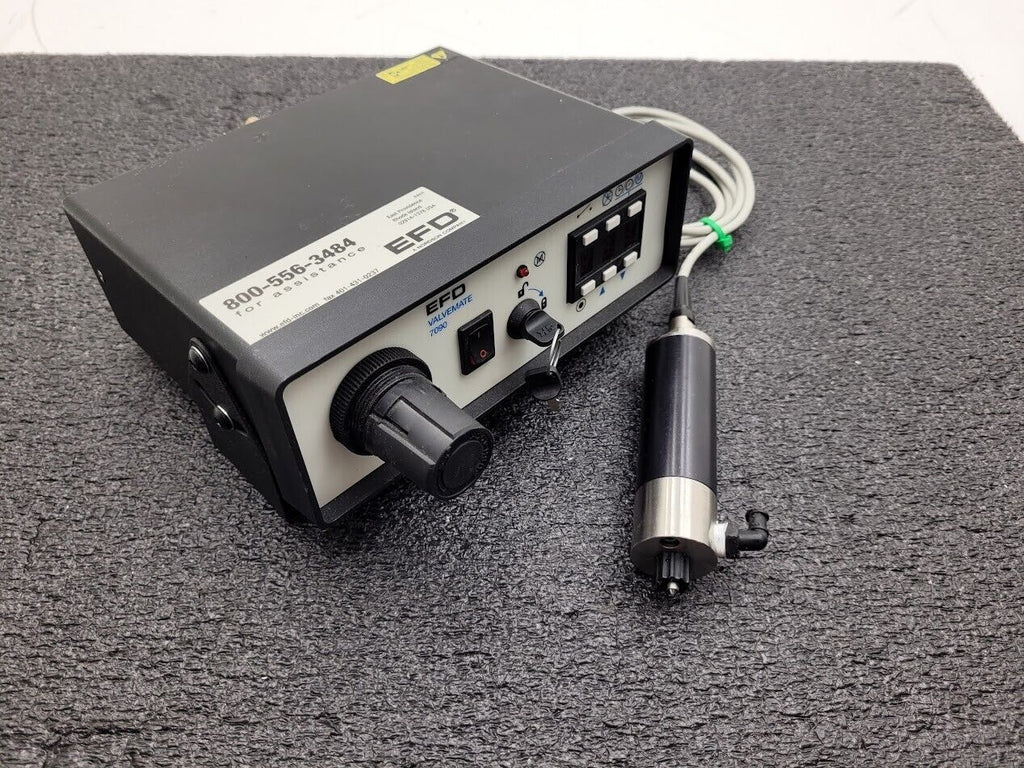 Nordson EFD ValveMate 7090 Dispense System w/ 790 Head 8TPI Auger SS 32:1 250RPM