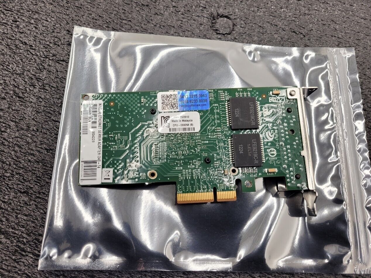 IBM 49Y4242 Intel I340-T4 Quad Port Ethernet Gigabit PCI Network Adapter Low Pro