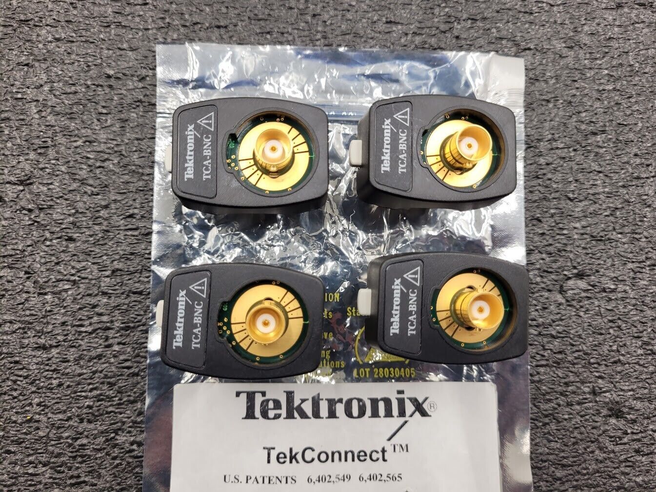 Lot of 4x Tektronix TCA-BNC TekConnect-to-BNC Adapter 50 Ohms