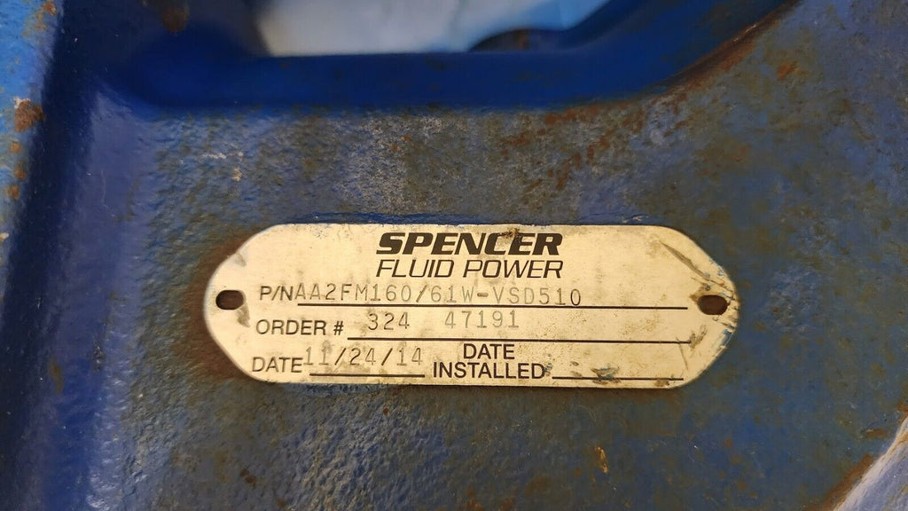 Spencer Fluid Power AA2FM160/61W-VSD510 Bent Axis Hydraulic Motor Working Pull
