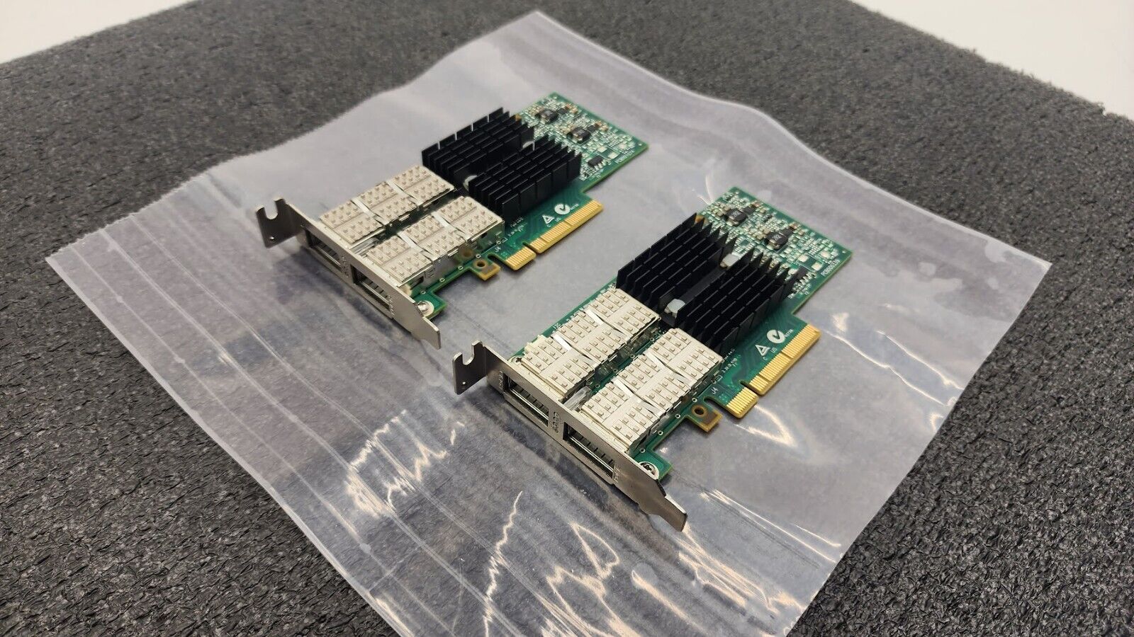 Lot of 2x CX354A CONNECTX-3 FDR INFINIBAND+ 40/56GBE Dual Port Network Card