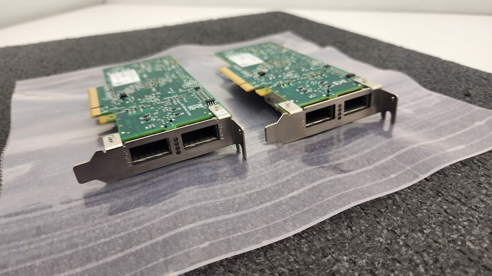 Lot of 2x CX354A CONNECTX-3 FDR INFINIBAND+ 40/56GBE Dual Port Network Card