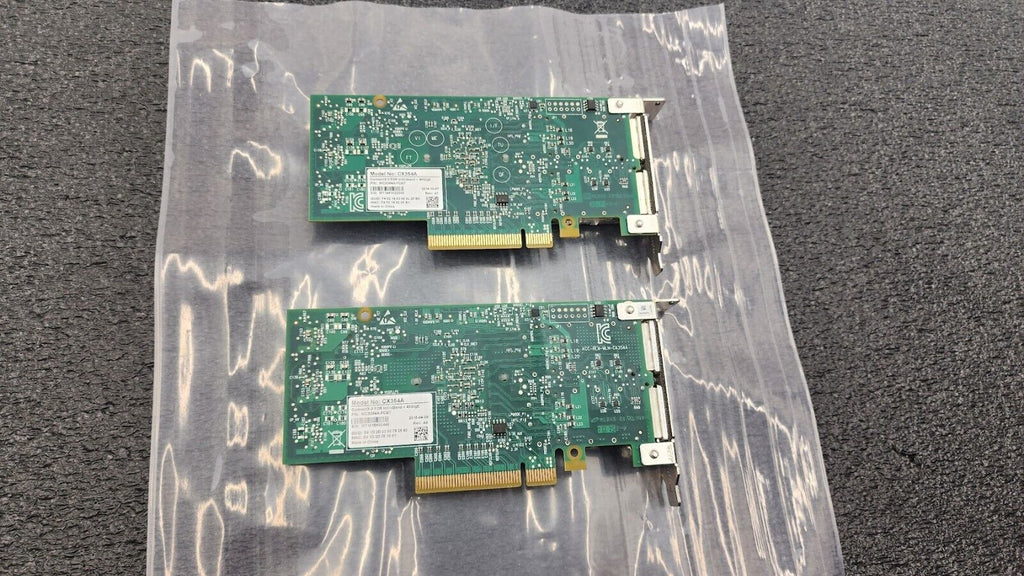 Lot of 2x CX354A CONNECTX-3 FDR INFINIBAND+ 40/56GBE Dual Port Network Card