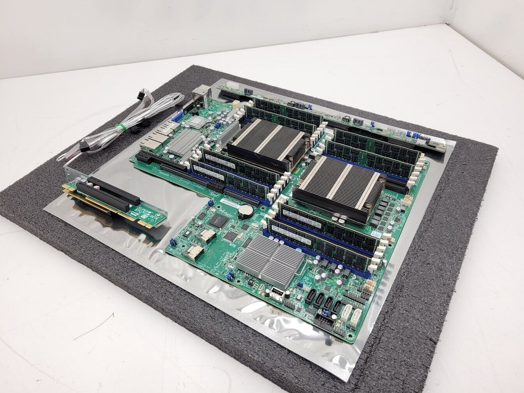 Supermicro X9DRW-3TF+ Server Motherboard 64Gb Ram 2x E5-2620 Xeon Working Pull