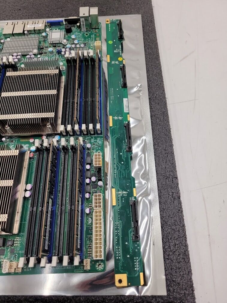 Supermicro X9DRW-3TF+ Server Motherboard 64Gb Ram 2x E5-2620 Xeon Working Pull