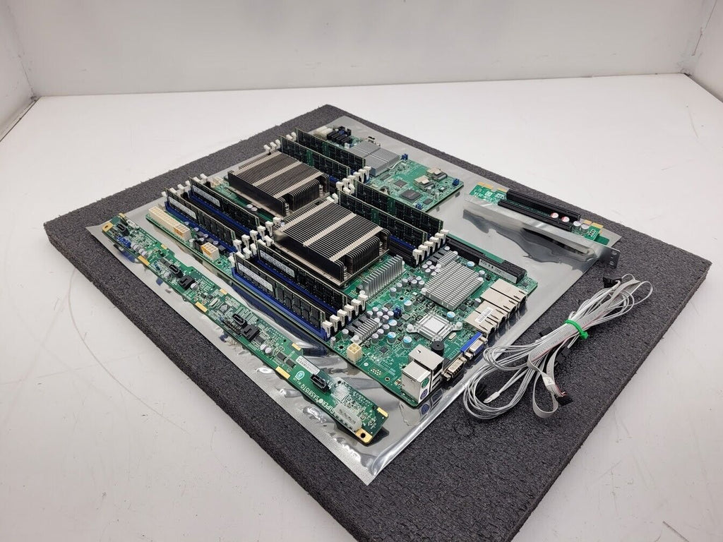 Supermicro X9DRW-3TF+ Server Motherboard 64Gb Ram 2x E5-2620 Xeon Working Pull