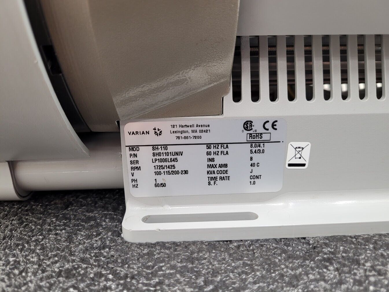 Varian SH-110 Dry Oil-Free Scroll Vacuum Pump Tested In Good Shape