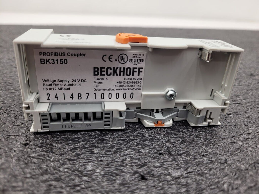 BECKHOFF BK3150 PROFIBUS Compact Bus Coupler Terminal DIN Rail Mount