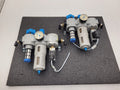 Lot of 2x Festo Air Pneumatic Regulator w/ Gauge HE-D-MAXI LFR-D-MAXI FRM-D-MAXI