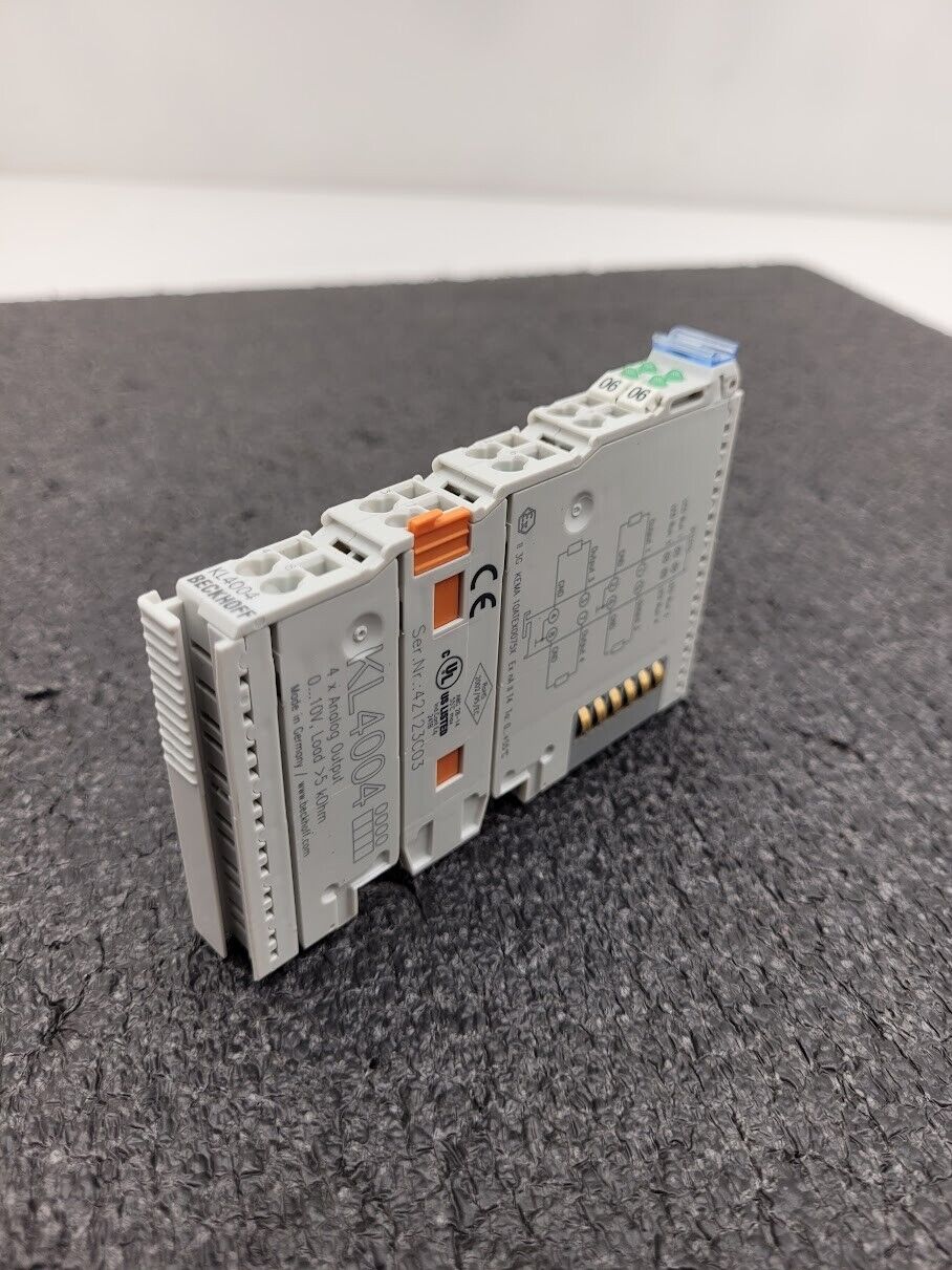 Beckhoff KL4004 4x Analog Output Module 0...10V  5 kOhm DIN Rail