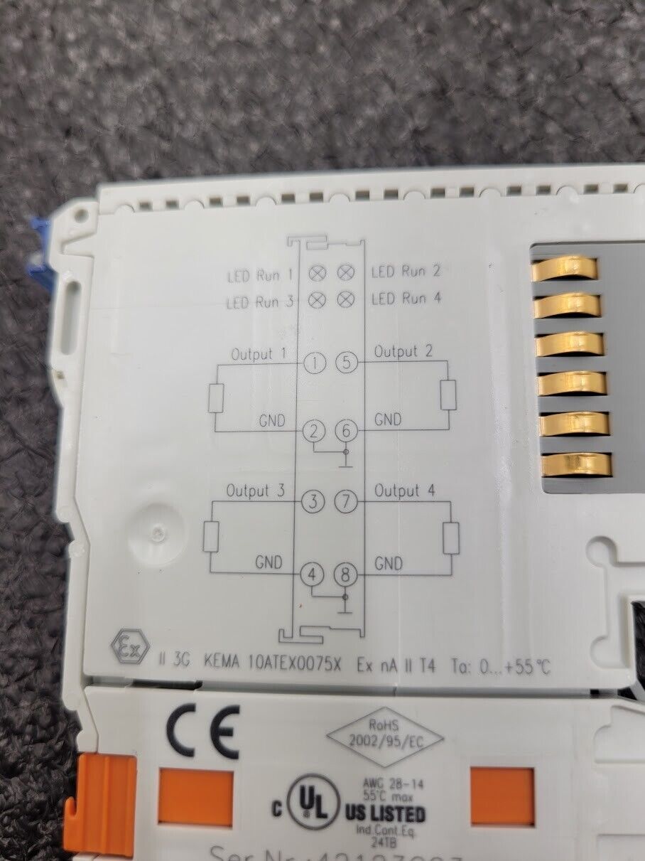 Beckhoff KL4004 4x Analog Output Module 0...10V  5 kOhm DIN Rail