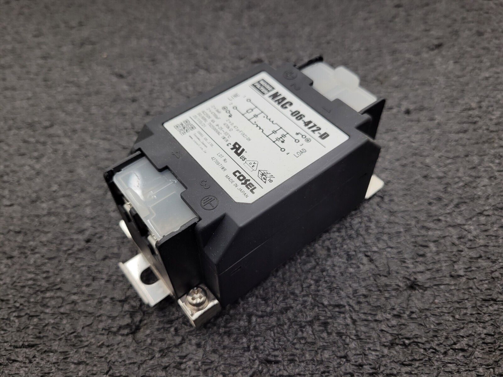 Cosel NAC-06-472-D Power Line Noise Filter 6A 6 AMP 250VAC 50/60Hz 2 Lines