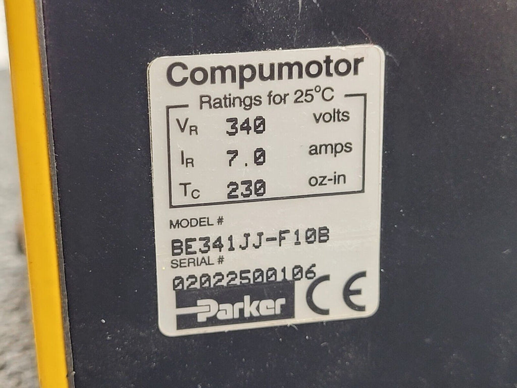 Parker Compumotor Servo Motor BE341JJ-F10B 340V 7A 230 oz-in torque w/ Brake