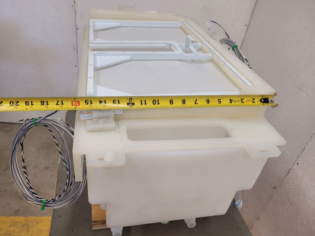 PTFE High Purity Liquid Bath Acid Rinse Tank 30x16x21 w/ Pneumatic Lid, Sensor