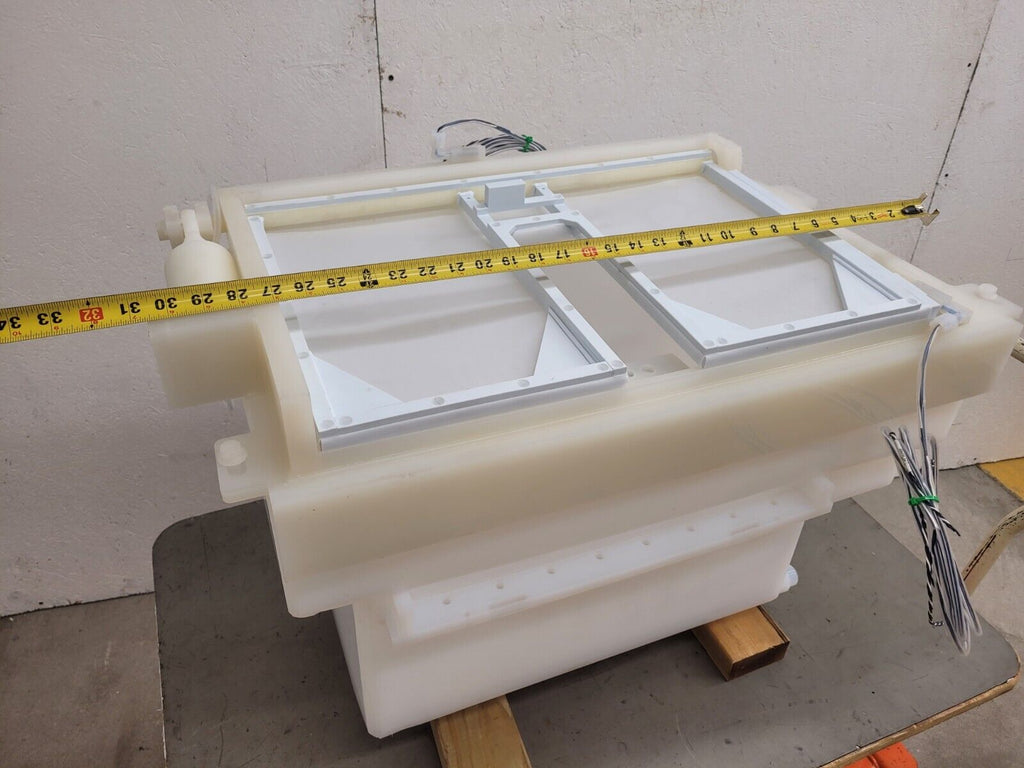 PTFE High Purity Liquid Bath Acid Rinse Tank 30x16x21 w/ Pneumatic Lid, Sensor