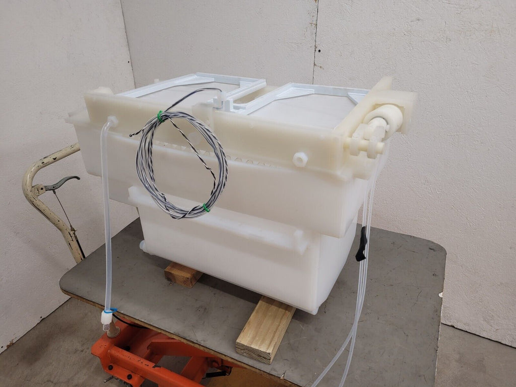 PTFE High Purity Liquid Bath Acid Rinse Tank 30x16x21 w/ Pneumatic Lid, Sensor
