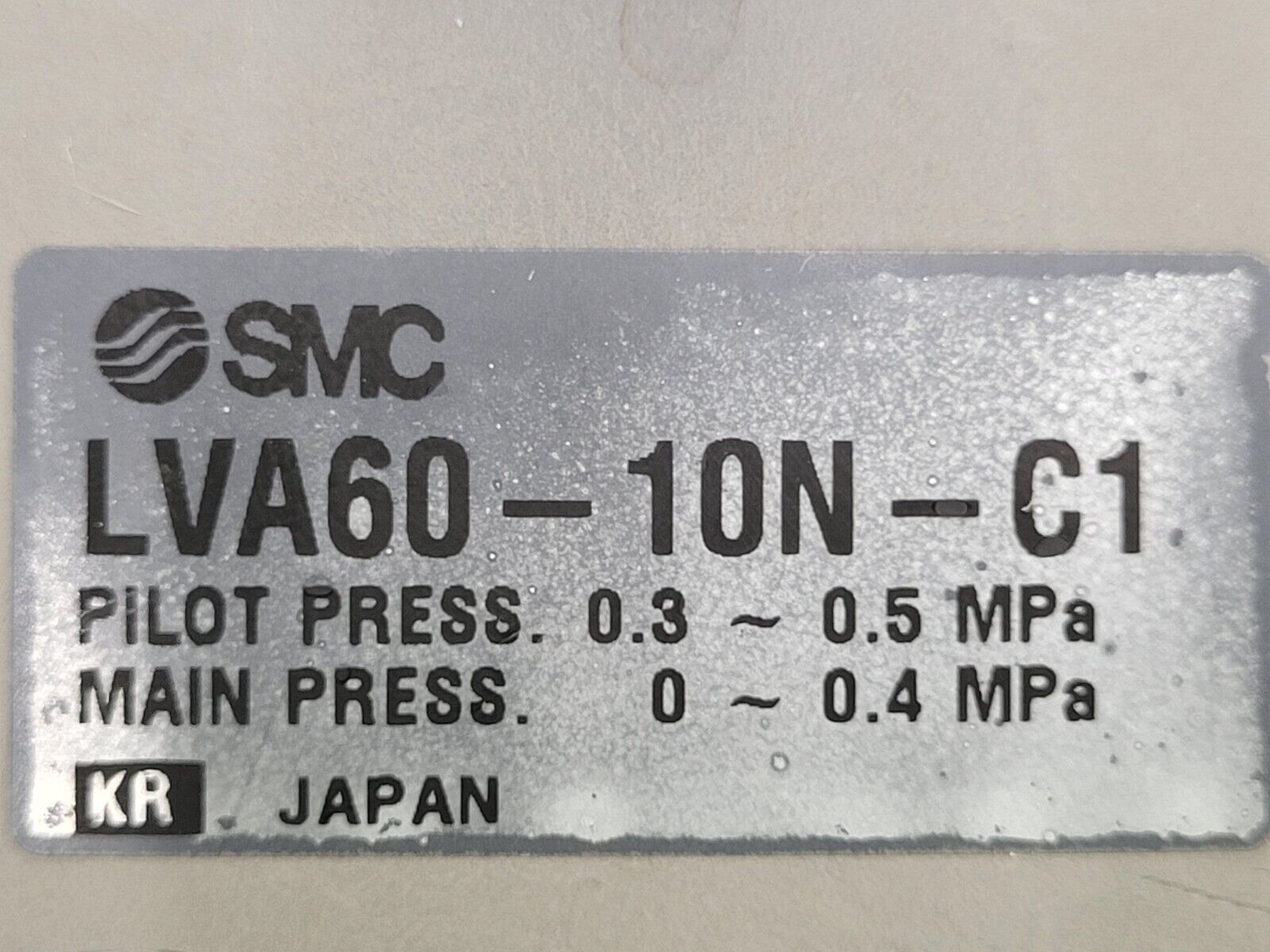 SMC LVA60-10N-C1 High Purity Chemical Valve LVA60 Pneumatic Air Operation