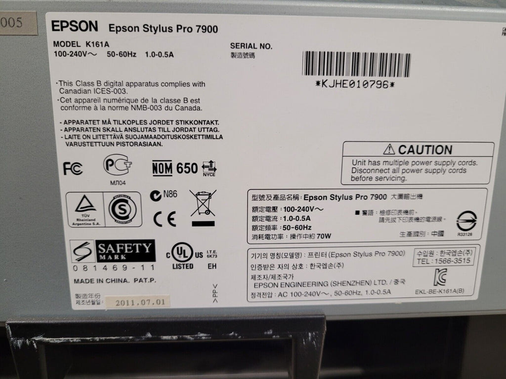 Epson Stylus Pro 7900 K161A CA11MAIN Main Printer Controller Control Board