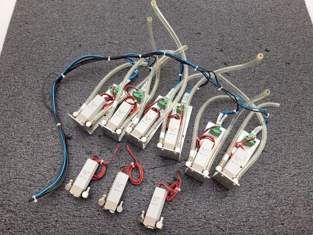 Lot of 9 SMC LVM11-5A-1 Valve, Chemical, Body Ported, LVM CHEMICAL VALVE, 2 PORT