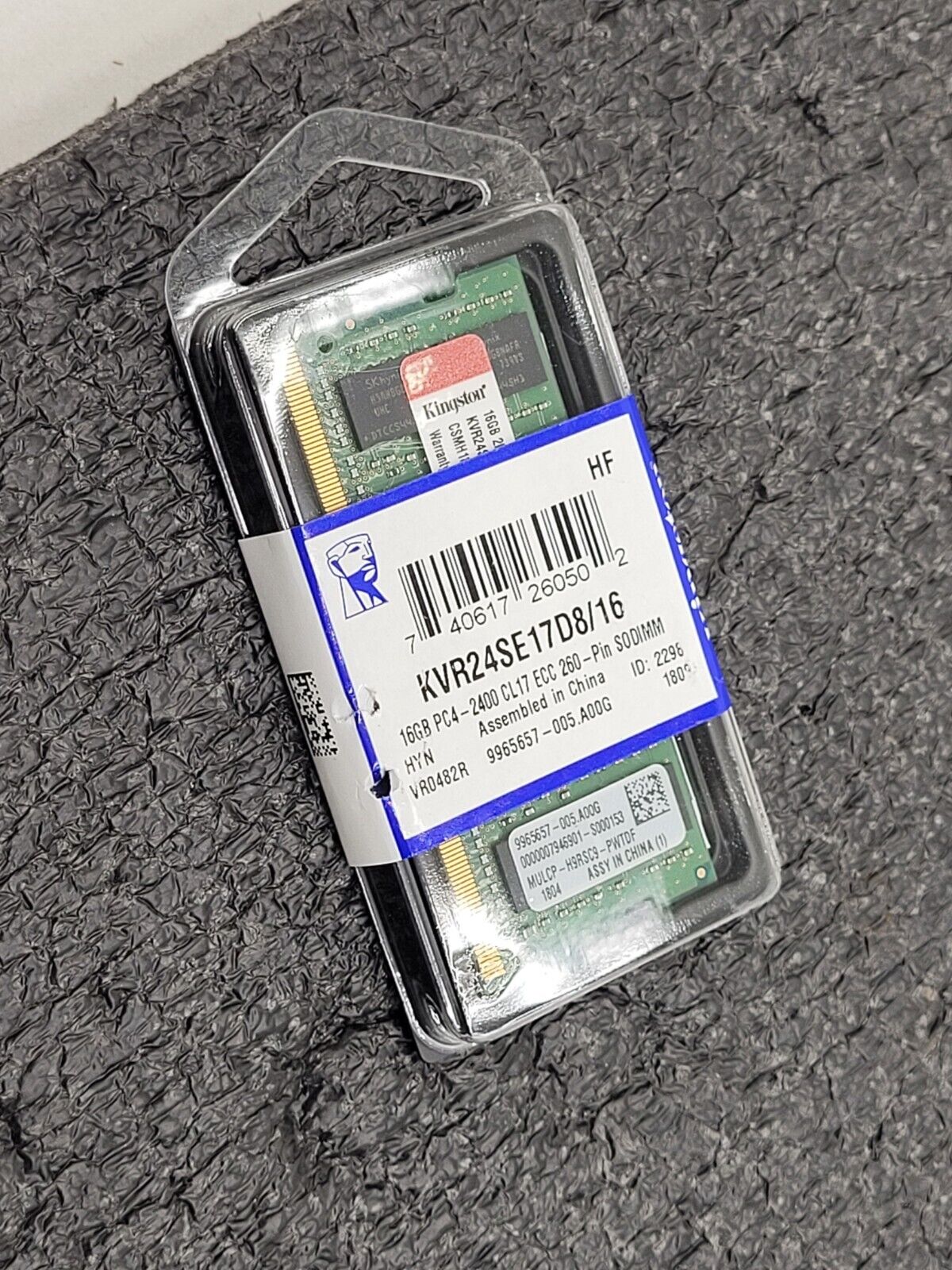 Kingston 16GB SO-DIMM ECC RAM 2Rx8 PC4-2400 TG1-11 DDR4 1.2v CL17 KVR24SE17D8/16