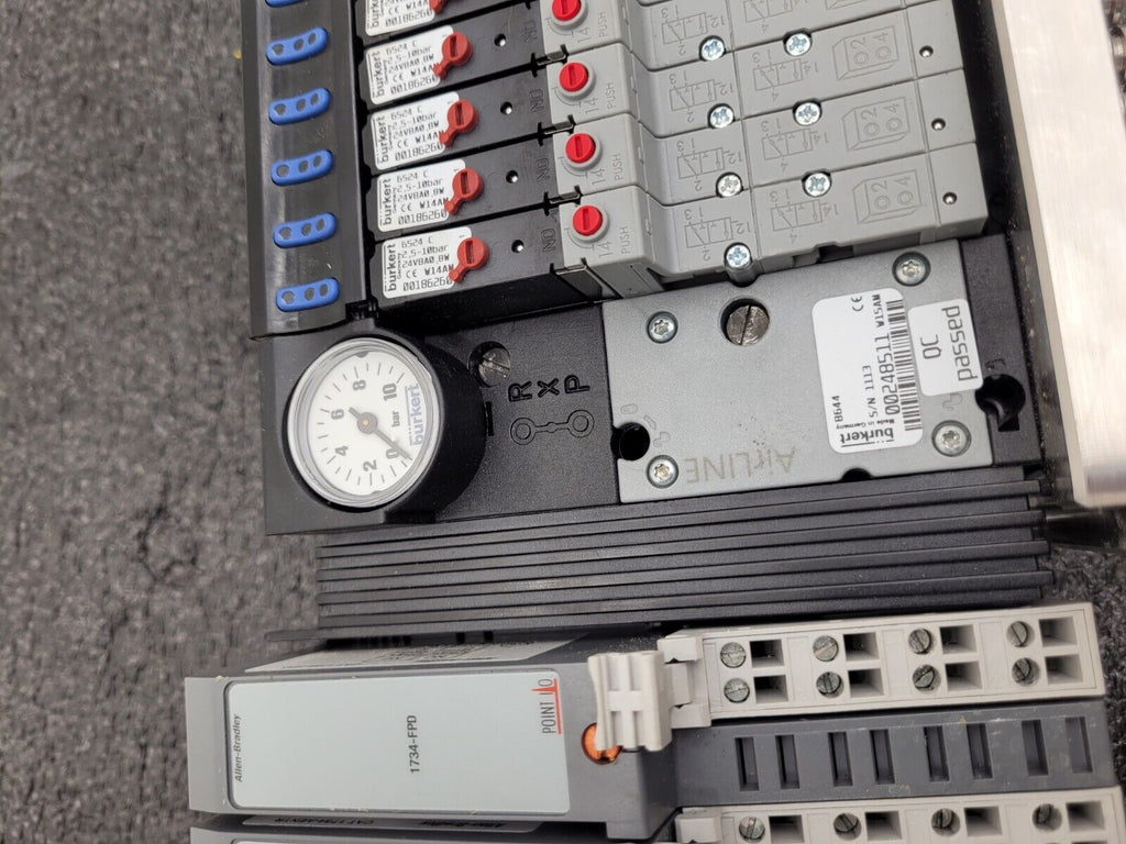 24x Valve Burkert AirLINE 8644 6524C 24VDC Pneumatic Solenoid Controlled Block