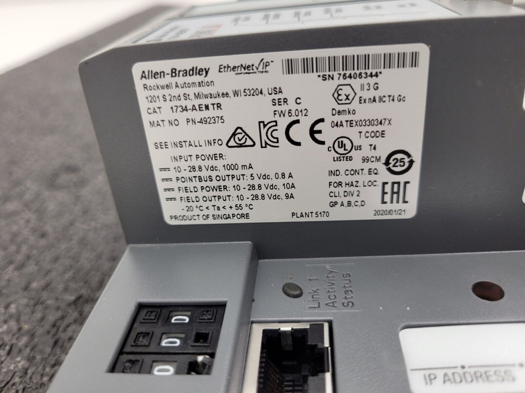 24x Valve Burkert AirLINE 8644 6524C 24VDC Pneumatic Solenoid Controlled Block