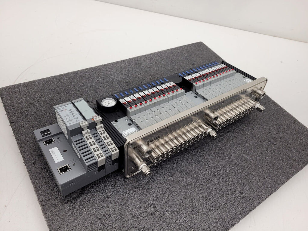 24x Valve Burkert AirLINE 8644 6524C 24VDC Pneumatic Solenoid Controlled Block