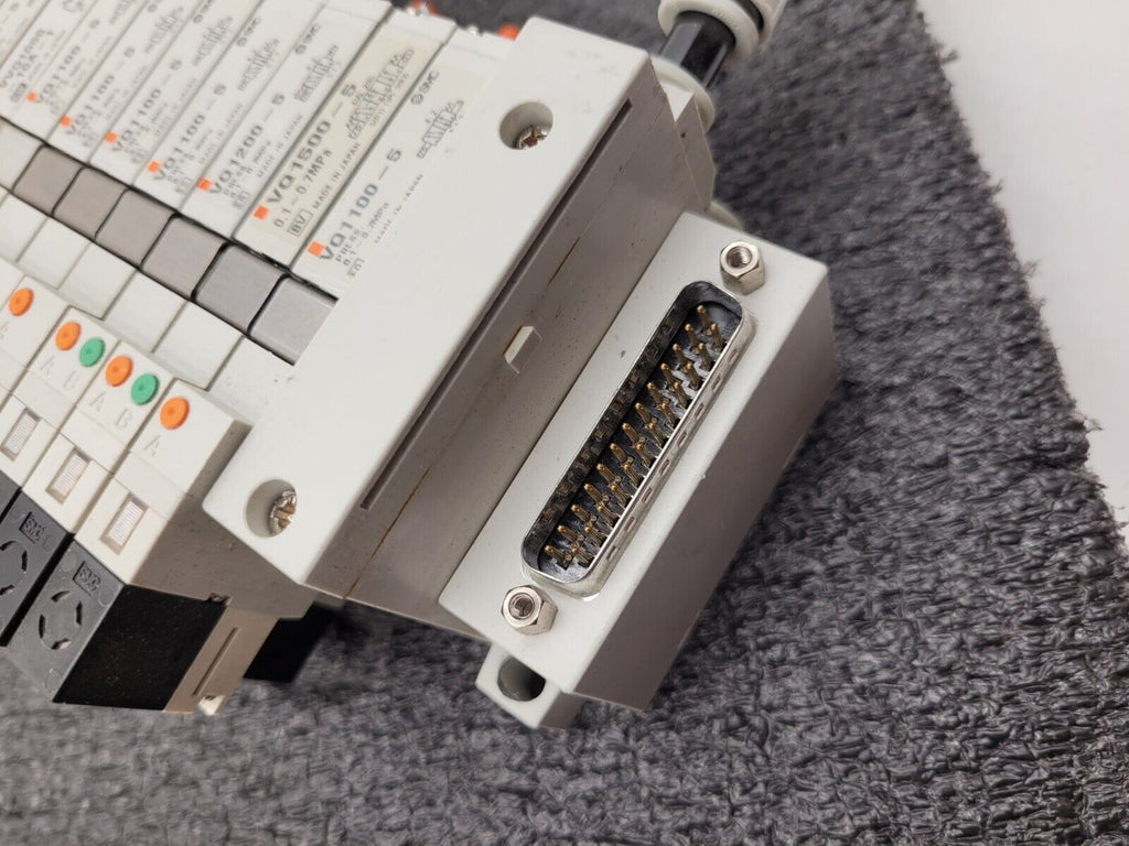 2x SMC Pneumatic Valve Block Solenoid Manifold 24VDC 16 Valves Total Lot F