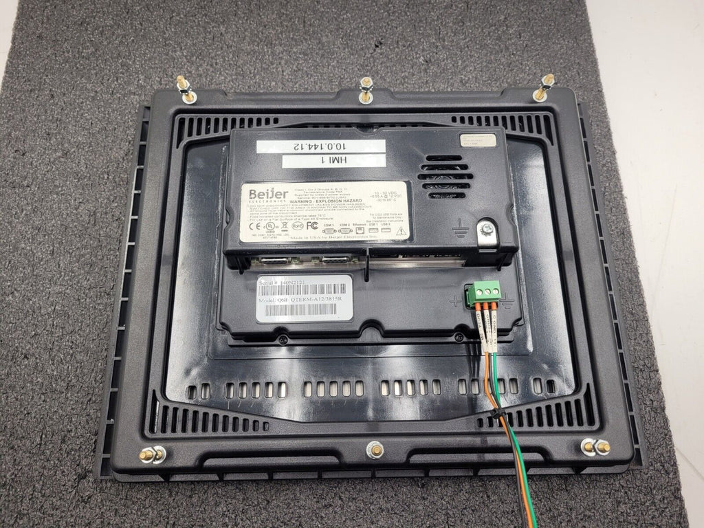 Beijer Electronics QSI QTERM-A12/3815R LCD Graphic Touchscreen HMI 12" Power On