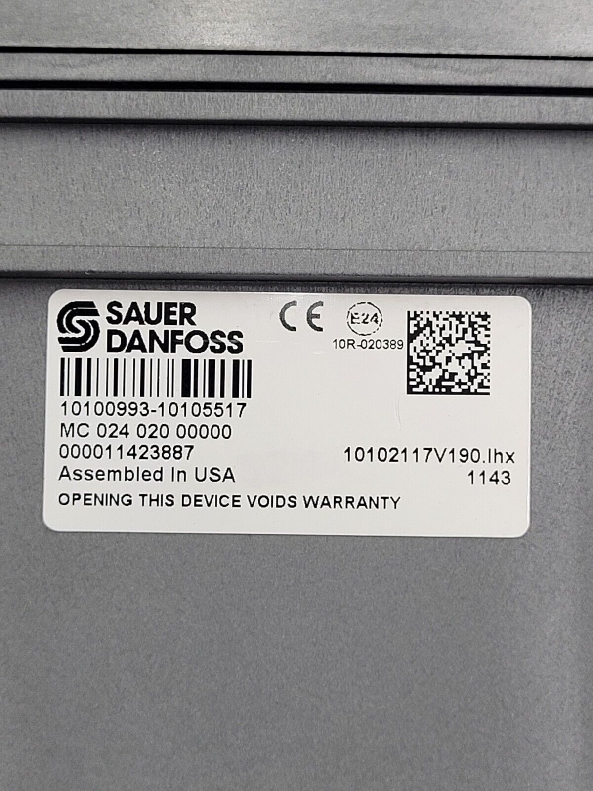 Sauer Danfoss 10100993-10105517 Plus 1 +1 Controller w/ Connectors MC 024 020