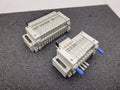2x SMC Pneumatic Valve Block Solenoid Manifold 24VDC 20 Valves Total Lot G