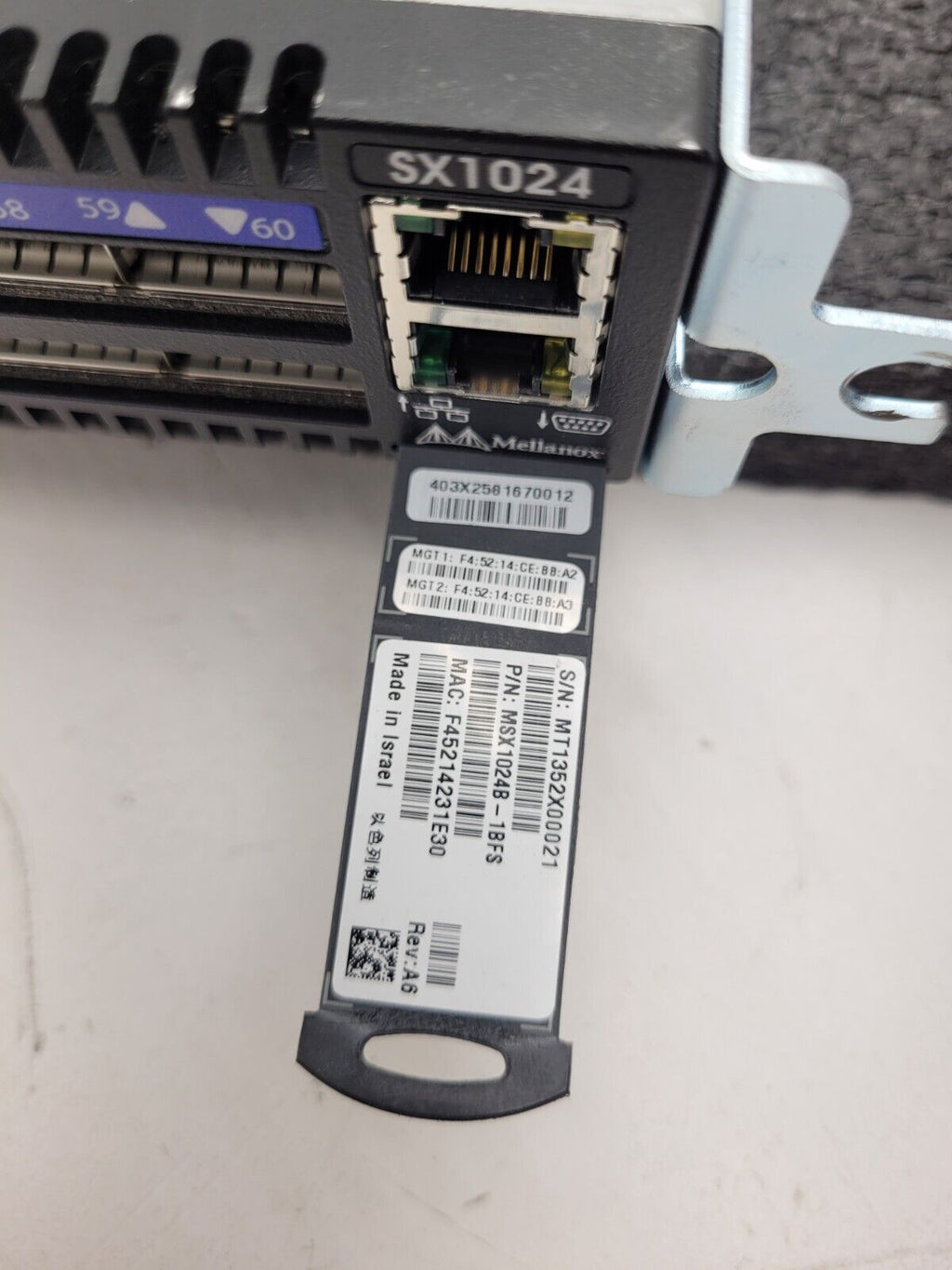 Mellanox SX1024 48Port 10G SFP+ 12x40G QSFP Switch Tested Working 1 Noisy Fan