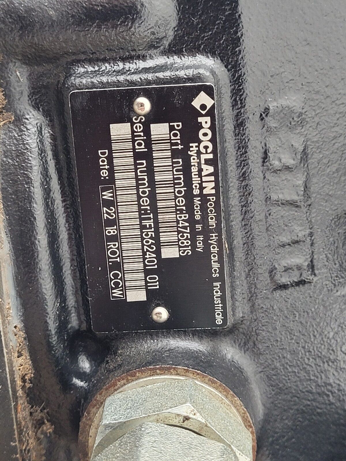 Poclain Hydraulics B47581S 3x Hydraulic Pump Stack CCW Rotation C