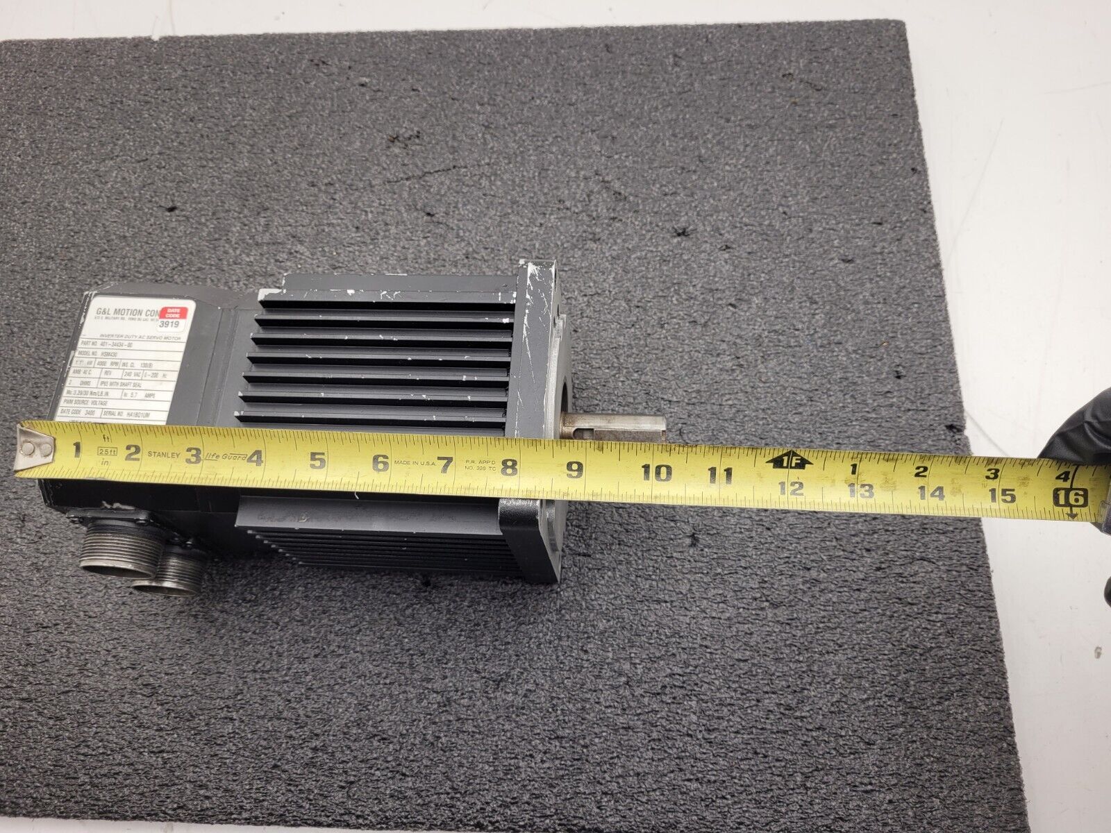 G&L Giddings Lewis Danaher 401-34434-20 HSM430 Inverter Duty AC Servo Motor B