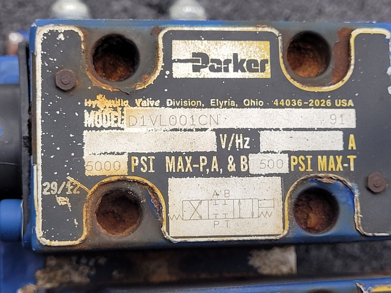 PARKER Hydraulic Proportional ISO Valve D1FHE80HCNEK0030X6114 12VDC + Override F